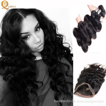 Peruvian Hair 100% Virgin Frontals With Baby Hair Human Lace Closure 360 Lace Frontal With 10a 12a Human Brazilian Hair Bundles
